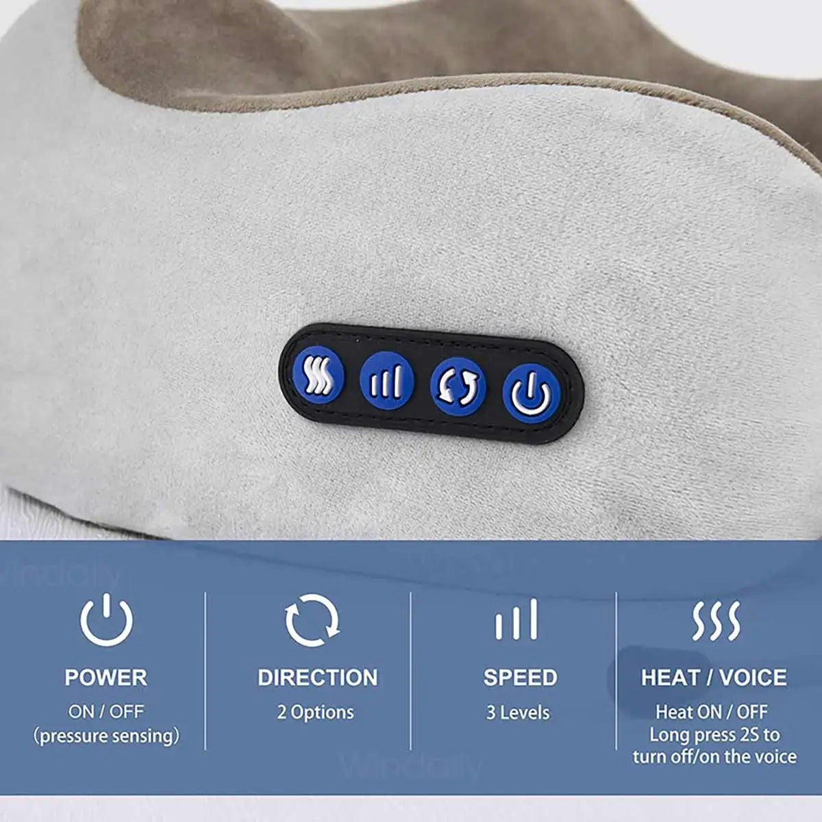 TravelEase - Heated Neck Massager Pillow