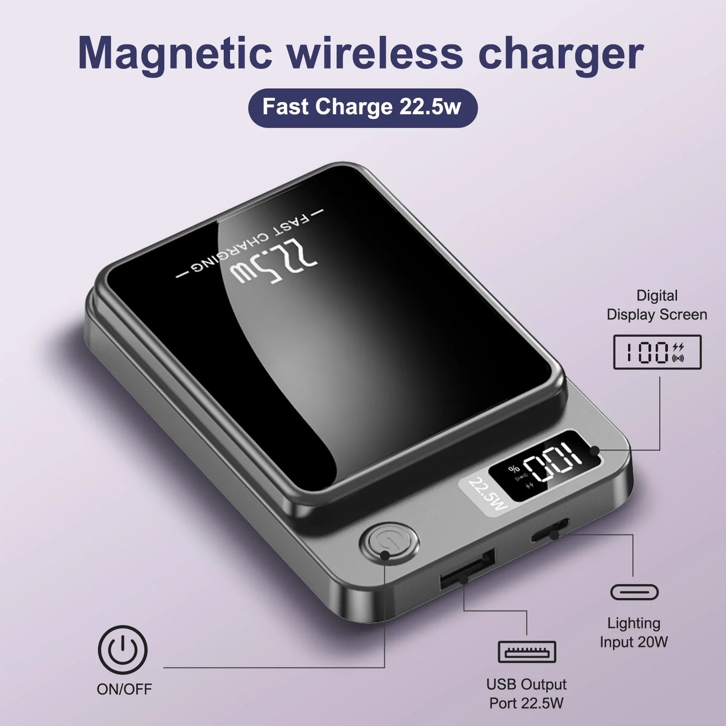 VoltEase - Magnetic Power Bank 10,000mAh