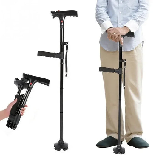 SureStep - Telescopic Folding Cane with LED & Safety Alarm