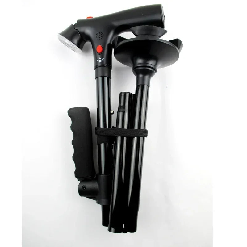 SureStep - Telescopic Folding Cane with LED & Safety Alarm