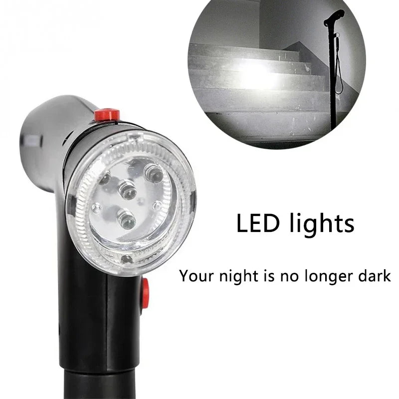 SureStep - Telescopic Folding Cane with LED & Safety Alarm