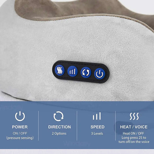 TravelEase - Heated Neck Massager Pillow