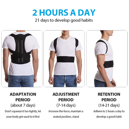 Back Posture Corrector – Adjustable Brace