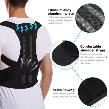 Back Posture Corrector – Adjustable Brace