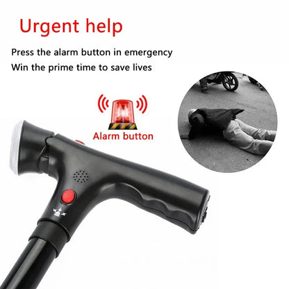 SureStep - Telescopic Folding Cane with LED & Safety Alarm