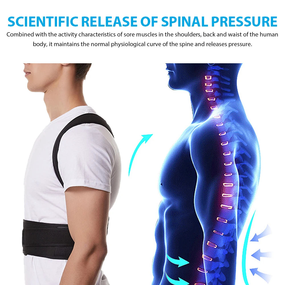 Back Posture Corrector – Adjustable Brace